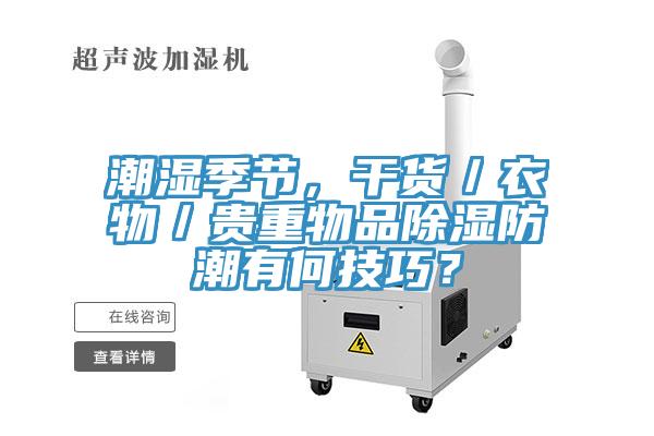 潮濕季節(jié)，干貨／衣物／貴重物品除濕防潮有何技巧？